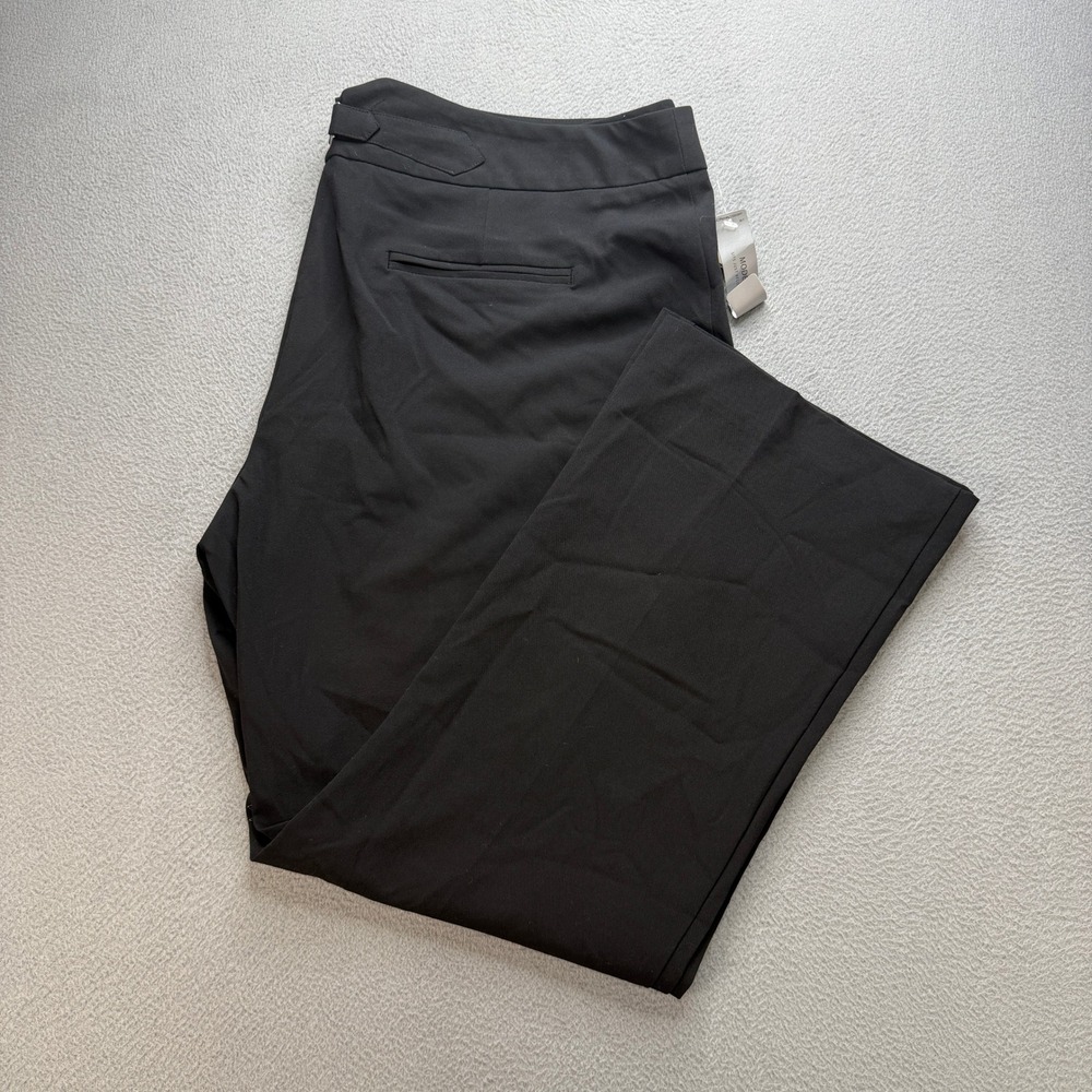 Worthington Modern Fit Skinny Pant Women 16 Black Polyester Rayon Work NWT